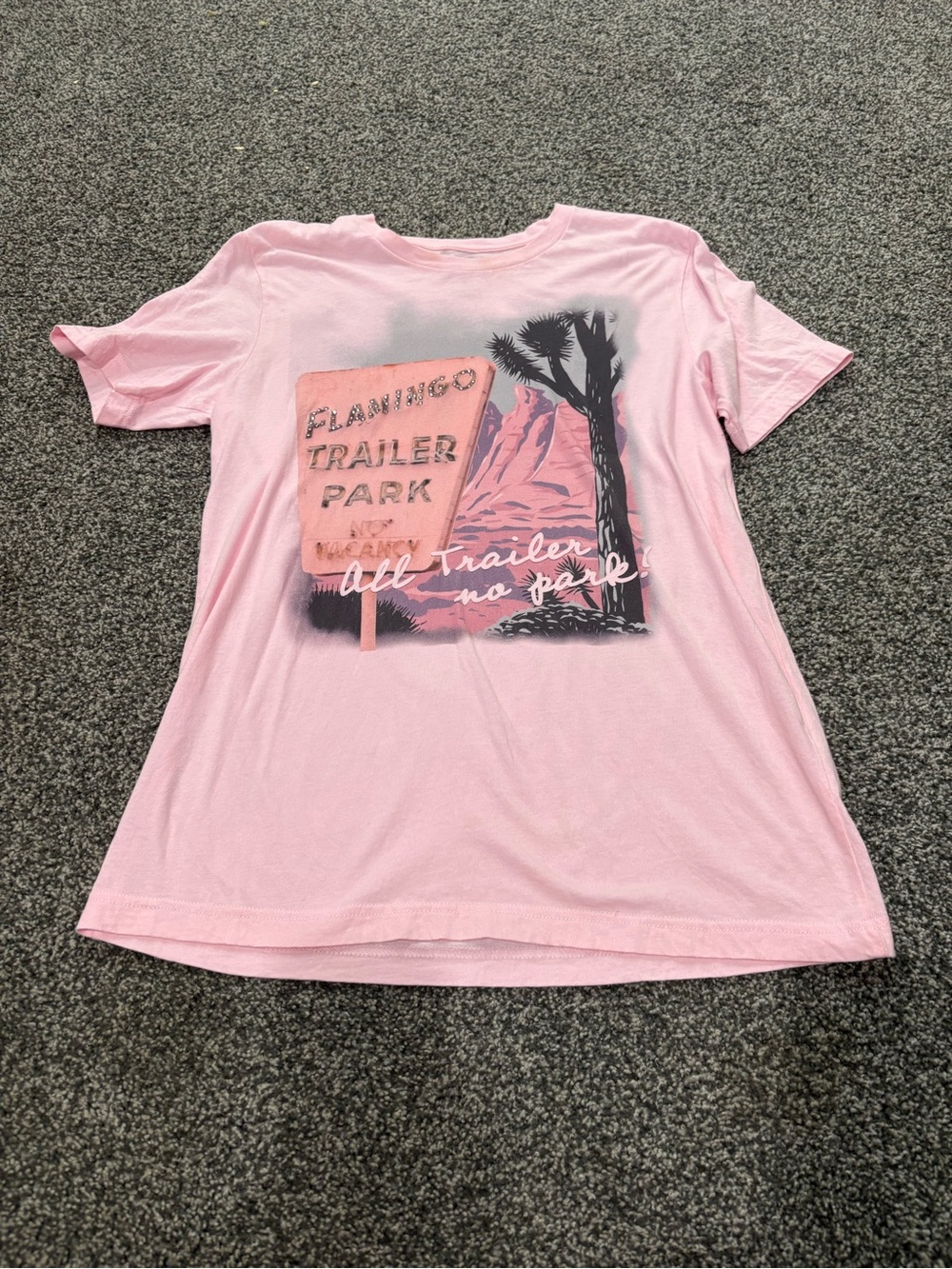 Pink Graphic Women’s Tee - Flamingo Trailer Park